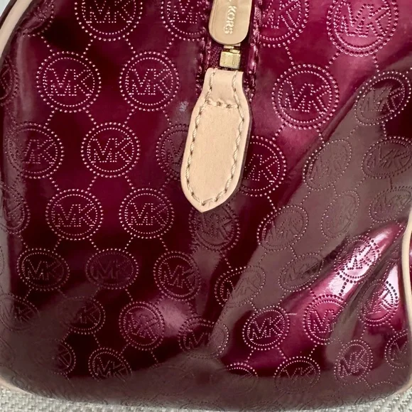 Michael Kors Deep Red Patent Leather Satchel - Picture 6 of 16